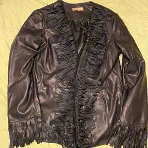 Dg2 diane Gilman faux leather jacket